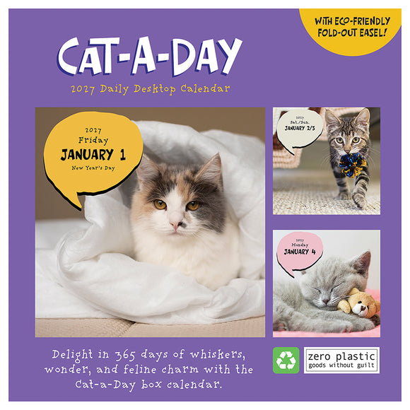 2027 Cat A Day Daily Desktop Calendar