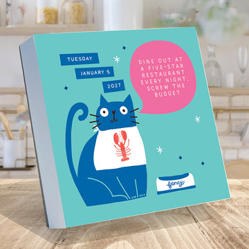 2027 Cats vs Adulting  Daily Desktop Calendar - 0