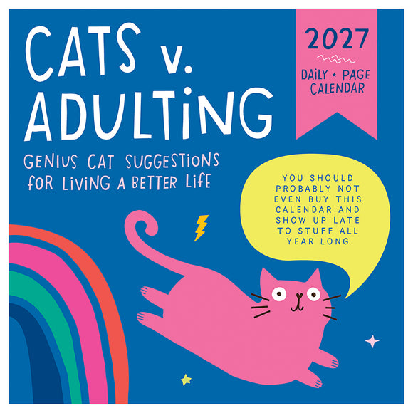 2027 Cats vs Adulting by Amy Smyth Daily Desktop Calendar