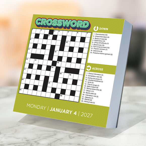 2027 Daily Word Puzzle Daily Desktop Calendar
