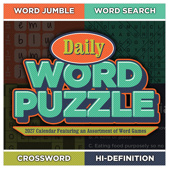 2027 Daily Word Puzzle Daily Desktop Calendar