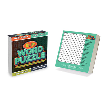 2027 Daily Word Puzzle Daily Desktop Calendar
