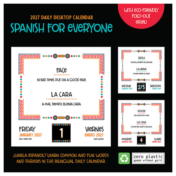 2027 Spanish Words Daily Desktop Calendar