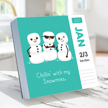 2027 Puns of Fun Daily Desktop Calendar - 0
