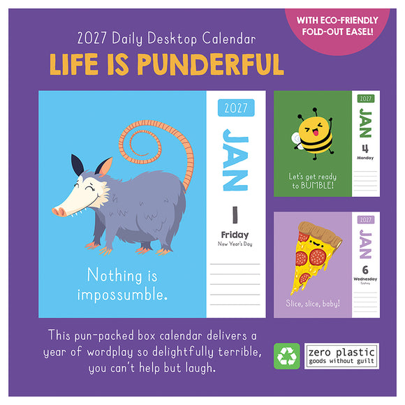 2027 Puns of Fun Daily Desktop Calendar