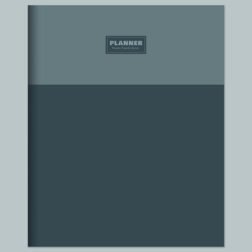 2027 Blue Blocks Medium Monthly Planner - 0