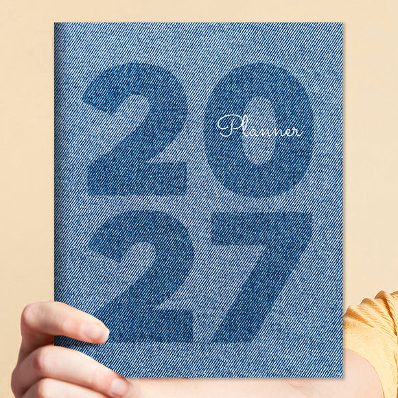 2027 Denim Medium Monthly Planner