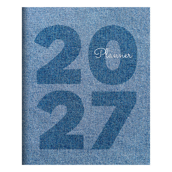 2027 Denim Medium Monthly Planner