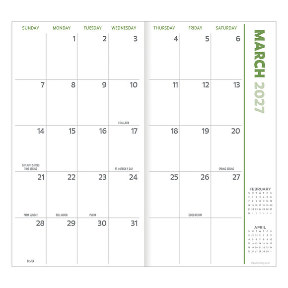 2027-2028 Beaches Small Monthly Pocket Planner