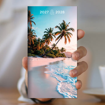 2027-2028 Beaches Small Monthly Pocket Planner