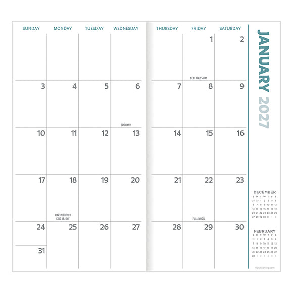 2027-2028 Artisan Legacy Small Monthly Pocket Planner