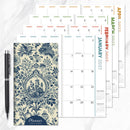 2027-2028 Blue Toile Small Monthly Pocket Planner-7