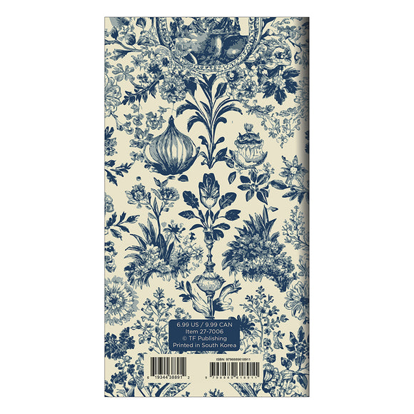 2027-2028 Blue Toile Small Monthly Pocket Planner