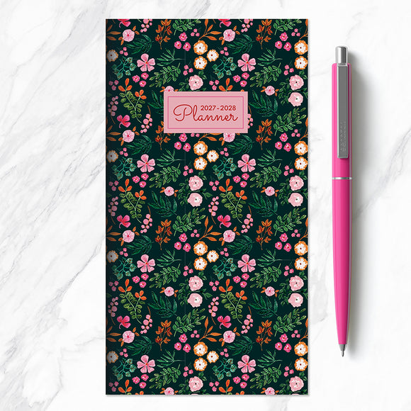 2027-2028 Itty Bitty Blossoms Small Monthly Pocket Planner