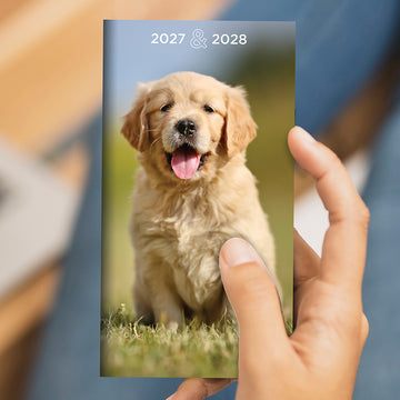 2027-2028 Dog Small Monthly Pocket Planner