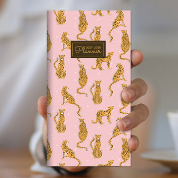2027-2028 Pink Kitty Club Small Monthly Pocket Planner