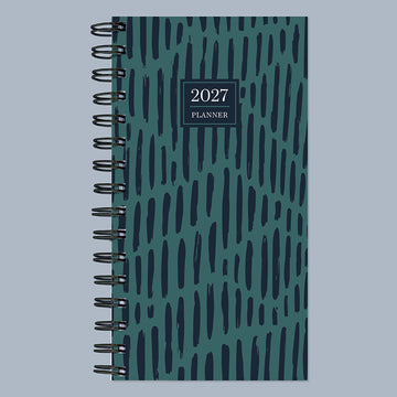 2027 Blue Streak Small Weekly Monthly Planner - 0