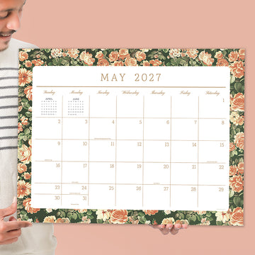 2027 Artisan Legacy Large Desk Pad Monthly Blotter Calendar