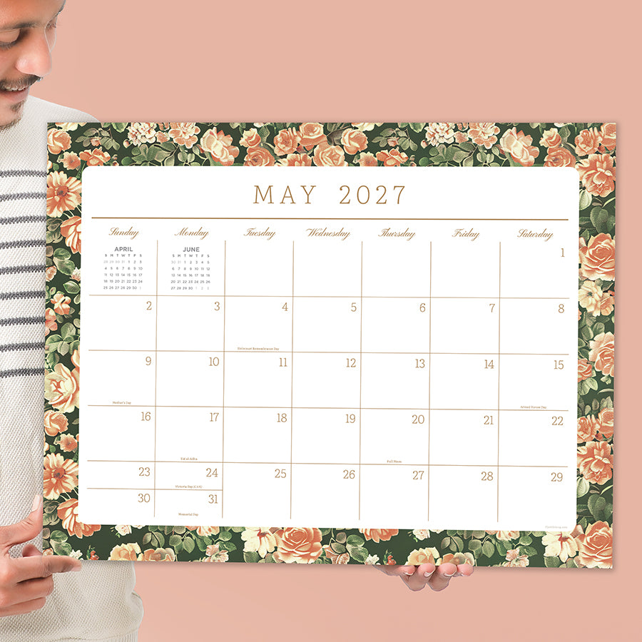 2027 Artisan Legacy Large Desk Pad Monthly Blotter Calendar