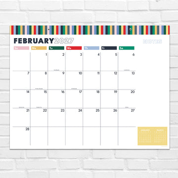 2027 Long Weekend Large Desk Pad Monthly Blotter Calendar - 0