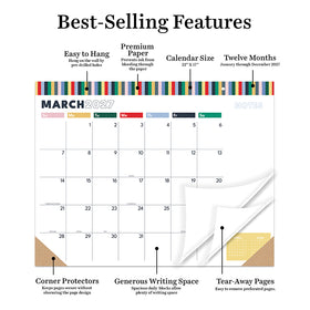 2027 Long Weekend Large Desk Pad Monthly Blotter Calendar - 0
