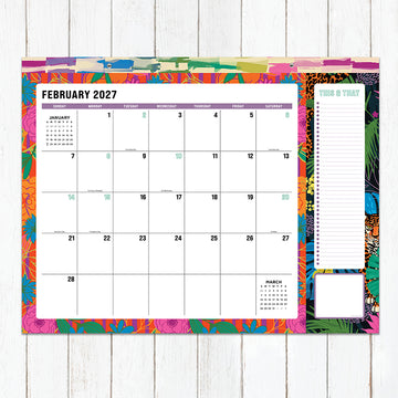 2027 Maximal Mirage Large Desk Pad Monthly Blotter Calendar - 0