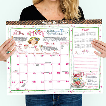 2027 Susan Branch Large Desk Pad Monthly Blotter Calendar