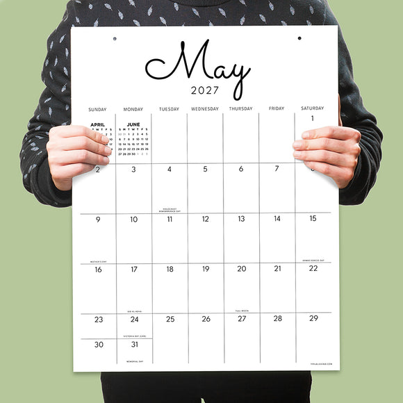 2027 Large Art Poster Wall Calendar
