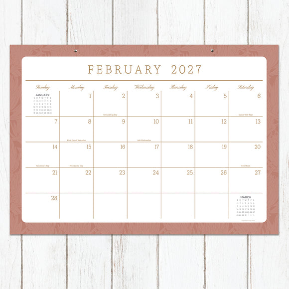 2027 Artisan Legacy Medium Desk Pad Monthly Blotter Calendar