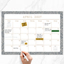 2027 Artisan Legacy Medium Desk Pad Monthly Blotter Calendar-4