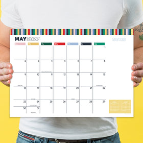 2027 Long Weekend Medium Desk Pad Monthly Blotter Calendar