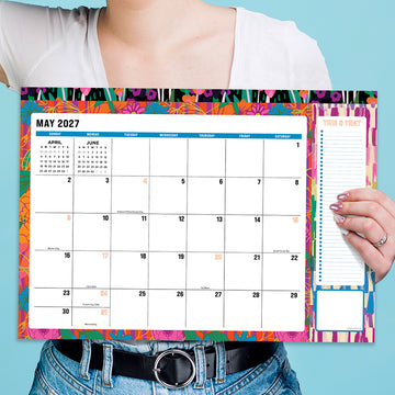 2027 Maximal Mirage Medium Desk Pad Monthly Blotter Calendar