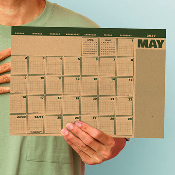 2027 Trail + Timber Medium Desk Pad Monthly Blotter Calendar