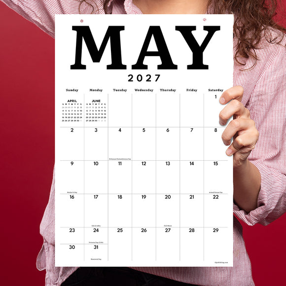 2027 Medium Art Poster Wall Calendar