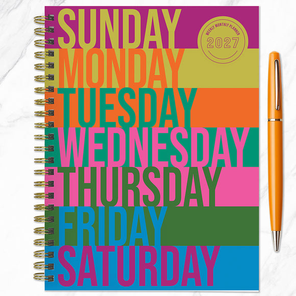 2027 All Week Long Medium Weekly Monthly Planner