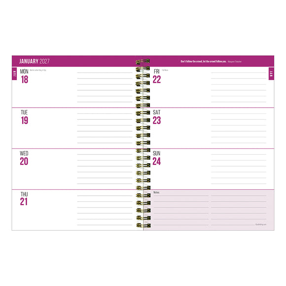 2027 Graphic Petals Medium Weekly Monthly Planner