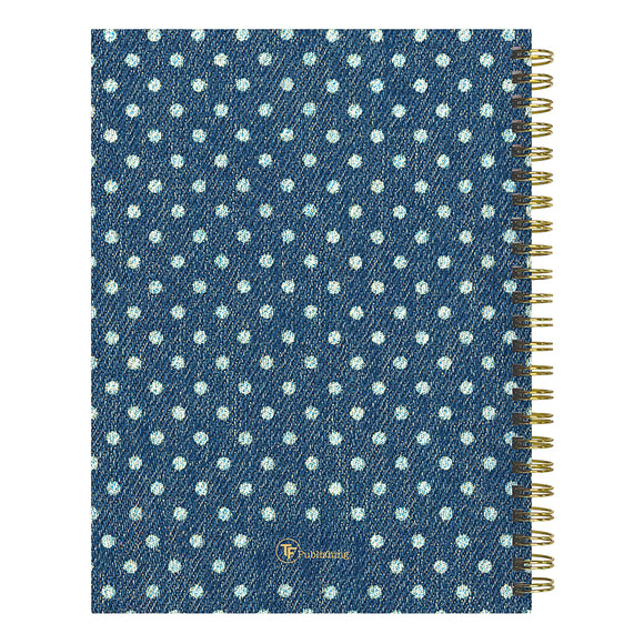 2027 Denim Dots Medium Weekly Monthly Planner