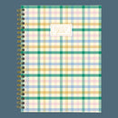 2027 Pastel Plaid Medium Weekly Monthly Planner-2