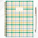 2027 Pastel Plaid Medium Weekly Monthly Planner-5