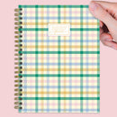 2027 Pastel Plaid Medium Weekly Monthly Planner-1