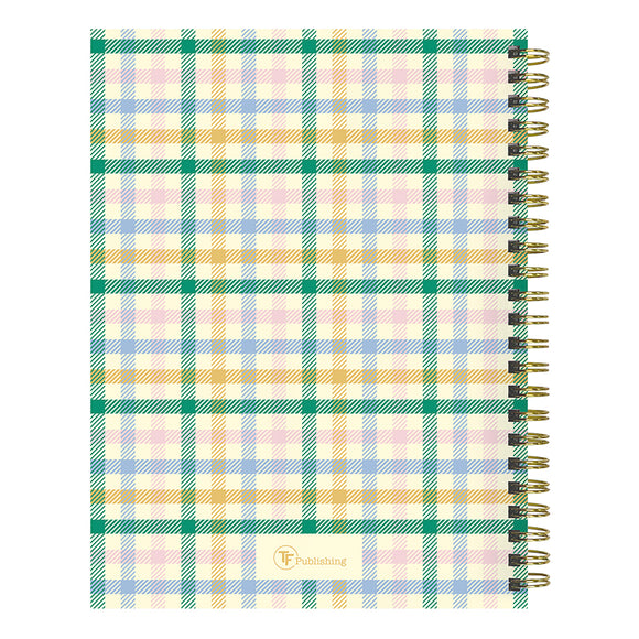 2027 Pastel Plaid Medium Weekly Monthly Planner