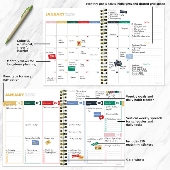 2027 Seagulls Medium Weekly Monthly Planner