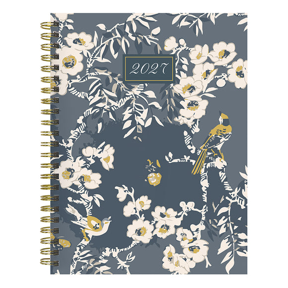 2027 Blooms of Blue Medium Weekly Monthly Planner