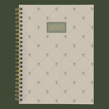 2027 Fleur de Lis Medium Weekly Monthly Planner - 0
