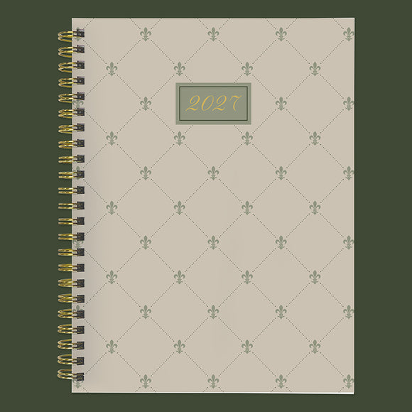 2027 Fleur de Lis Medium Weekly Monthly Planner