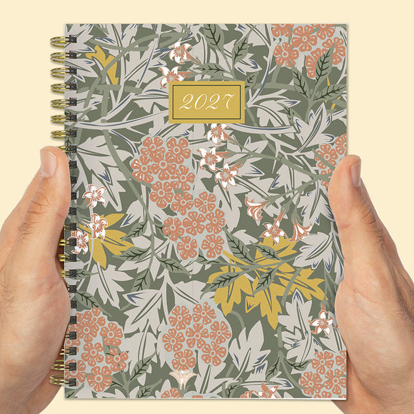 2027 Garden Bouquet Medium Weekly Monthly Planner