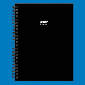 2027 Black Medium Weekly Monthly Planner - 0