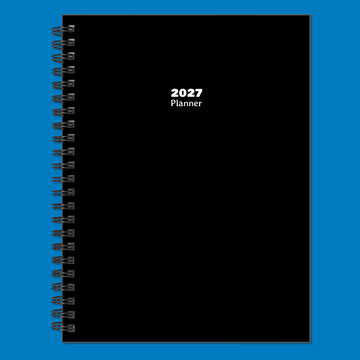 2027 Black Medium Weekly Monthly Planner - 0