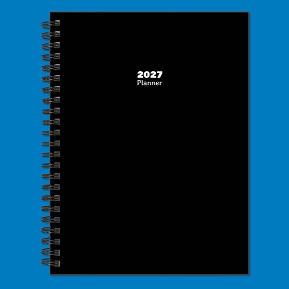 2027 Black Medium Weekly Monthly Planner