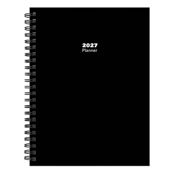 2027 Black Medium Weekly Monthly Planner